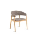 Pevero Unopiù armchair with curved backrest