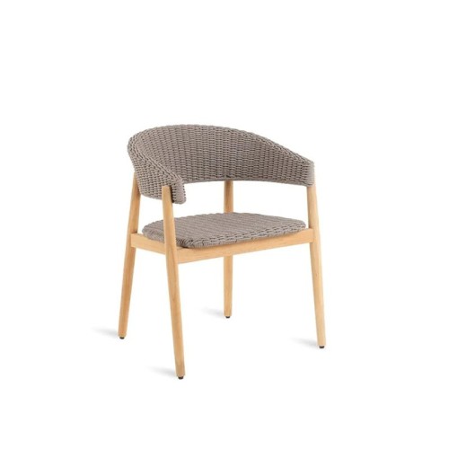 Pevero Unopiù armchair with curved backrest