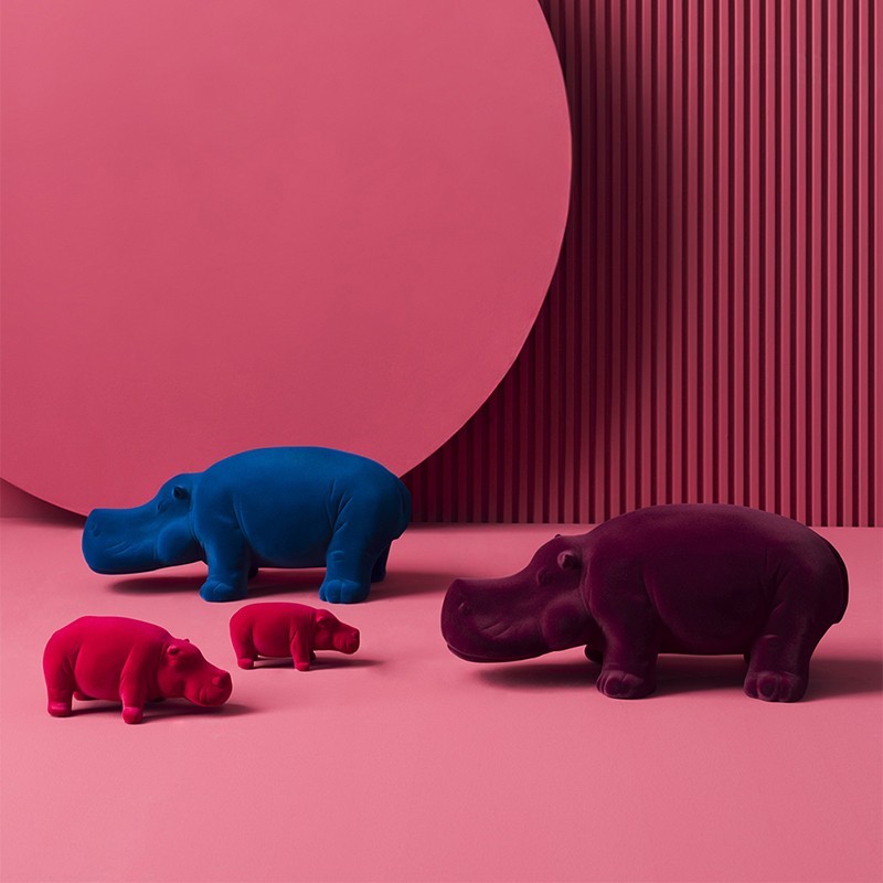 Hippo Velvet Collection in Ceramic by Adriani e Rossi