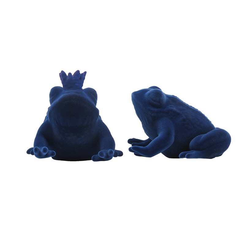 Decorative sculpture Prince and Queen Velvet in ceramic by Adriani e Rossi