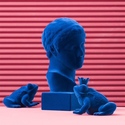 Decorative sculpture Prince and Queen Velvet in ceramic by Adriani e Rossi