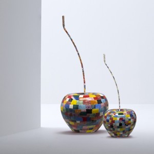 Cherry Floor Art ceramic decorative accent Adriani e Rossi