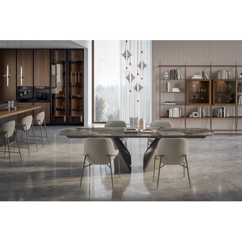 Kaleido Bontempi Casa Barrel-Shaped Extendable Table