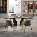 Kaleido Bontempi Casa Barrel-Shaped Extendable Table