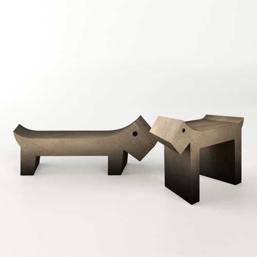 Ceramic tray for finger food Dog & Bassotto Adriani e Rossi