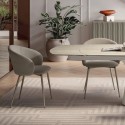Bontempi Casa Rebecca chair with steel armrests