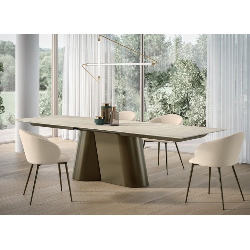 Bontempi Casa Rebecca chair with steel armrests