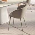 Bontempi Casa Rebecca chair with steel armrests