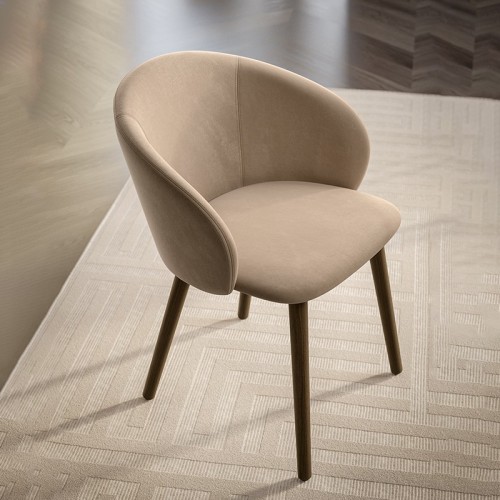 Rebecca Bontempi Casa Wooden Armchair with Armrests