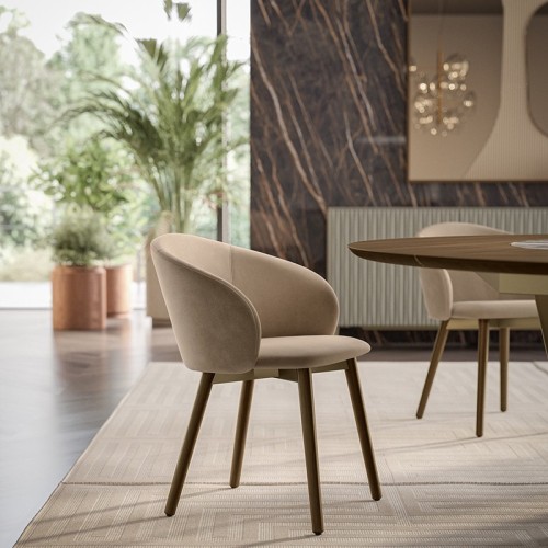 Rebecca Bontempi Casa Wooden Armchair with Armrests