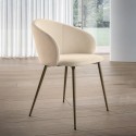 Bontempi Casa Rebecca chair with steel armrests
