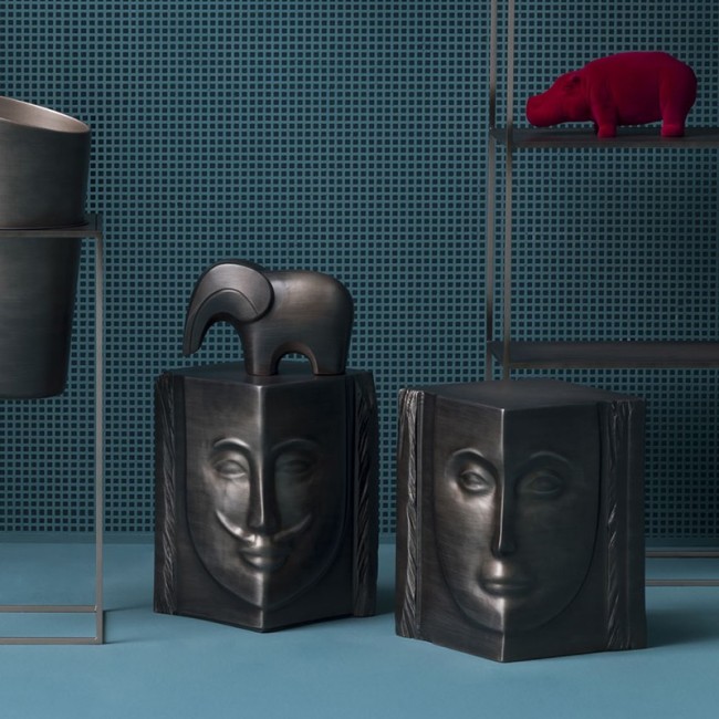 Decorative ceramic stool Ginevra & Artù Adriani e Rossi