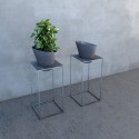Tulip Vase Metal Console Table by Adriani e Rossi
