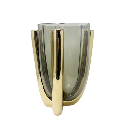 Glass Sculptural Vase Saphir by Adriani e Rossi