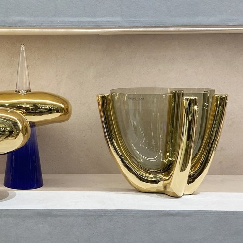 Glass Sculptural Vase Saphir by Adriani e Rossi