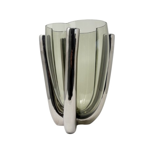 Glass Sculptural Vase Saphir by Adriani e Rossi