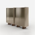Aterea Cabinet by Tonelli Design in glass, H. 124 cm