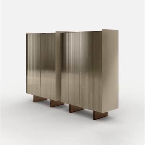 Aterea Cabinet by Tonelli Design in glass, H. 124 cm
