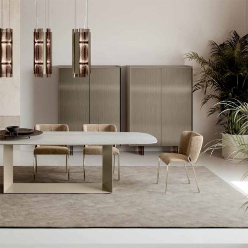 Aterea Cabinet by Tonelli Design in glass, H. 124 cm