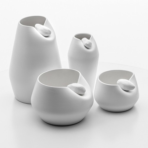 Bacio ceramic sculpture vase Adriani e Rossi