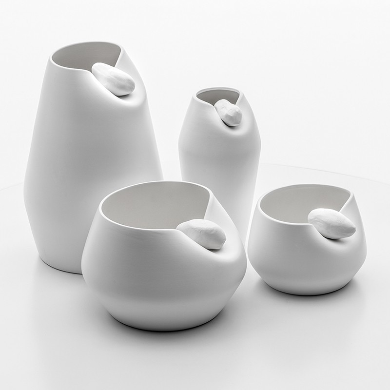 Bacio ceramic sculpture vase Adriani e Rossi