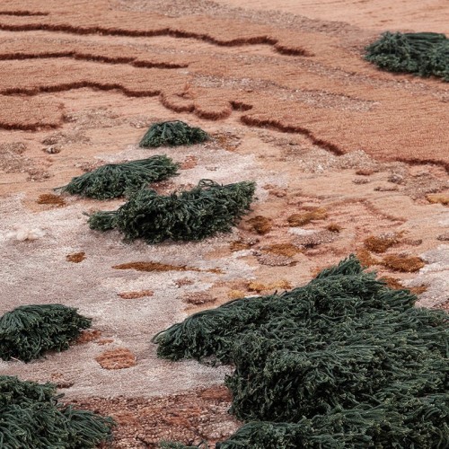 Round Caramel rug Mohebban Tactile Collection