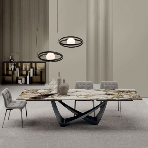 Bach Bontempi Casa rectangular extendable table