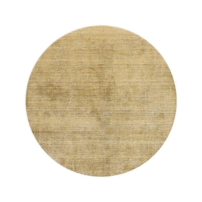 Mohebban Pure Round Gold rug in bamboo silk