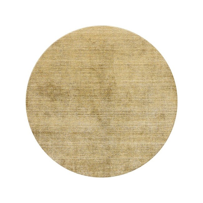 Mohebban Pure Round Gold rug in bamboo silk