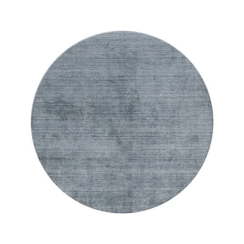 Mohebban Pure Round Powder Blue rug in bamboo silk