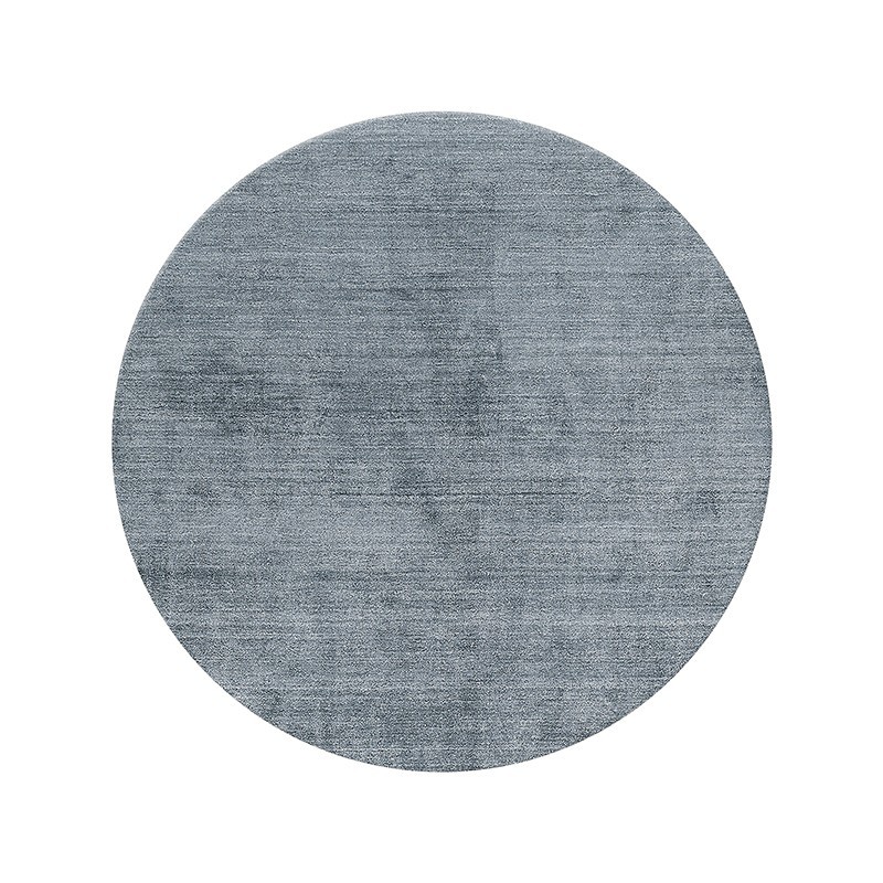 Mohebban Pure Round Powder Blue rug in bamboo silk