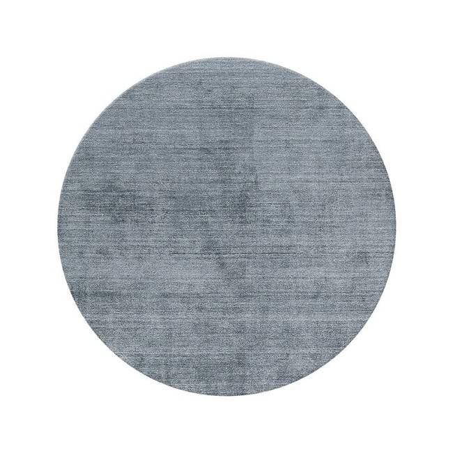 Mohebban Pure Round Powder Blue rug in bamboo silk