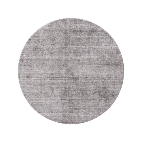 Mohebban Pure Round Silver rug in bamboo silk