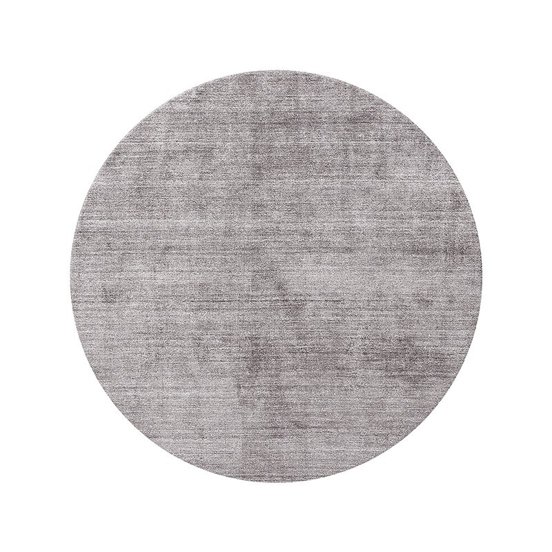 Mohebban Pure Round Silver rug in bamboo silk