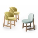 Pheaby Upholstered Armchair Moroso – Modern Wooden Base