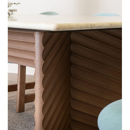 Diagonal Rows Rectangular Table Moroso – Online Price