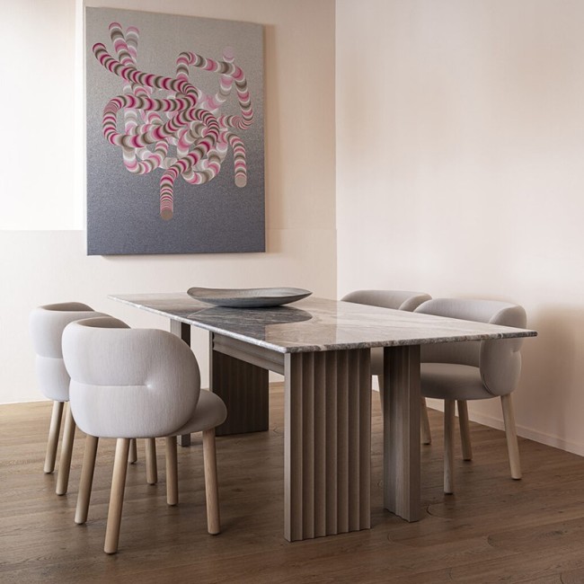 Vertical Rows Rectangular Table Moroso – Online Price