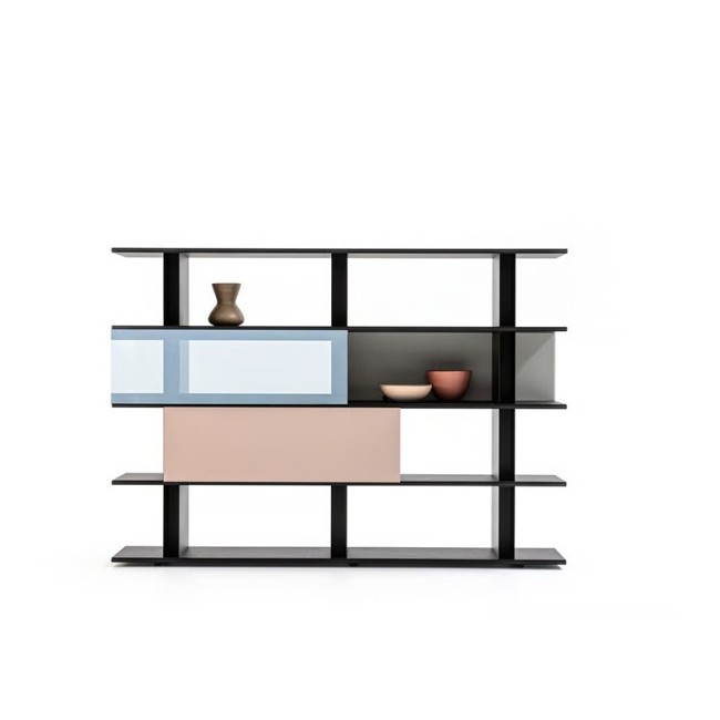 Sliding panels for Frame Shift modular bookshelf Moroso