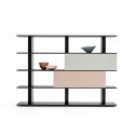Sliding panels for Frame Shift modular bookshelf Moroso