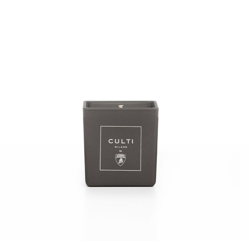 Scented candle with Grigio Vulcano Lamborghini fragrance by Culti Milano