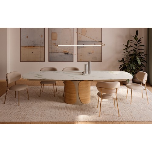 Bontempi Sienna Chair in leather or fabric - Arredare Moderno