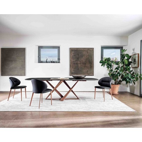 Millennium Bontempi Casa modern Barrel Extendable table