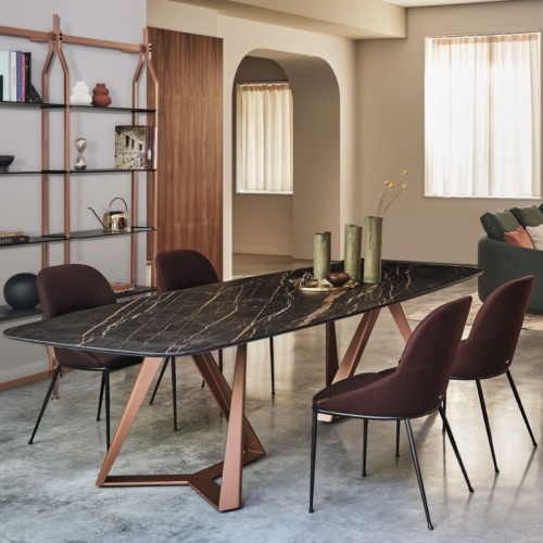 Millennium Bontempi Casa modern Barrel Extendable table