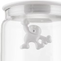 Airtight glass jar Gianni a little man holding on tight Alessi