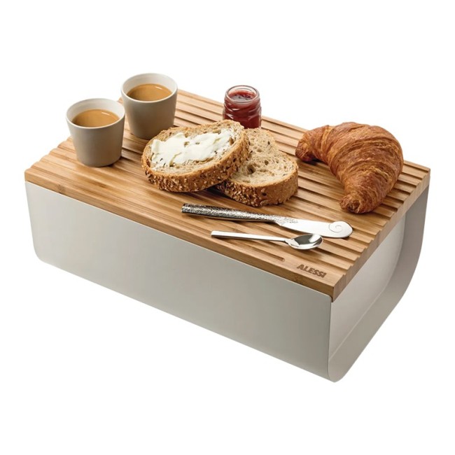 Mattina Alessi bread box with board | Arredare Moderno
