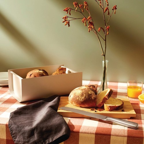 Mattina Alessi bread box with board | Arredare Moderno
