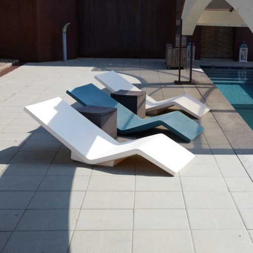 Aqua Moleskin Serralunga lounger