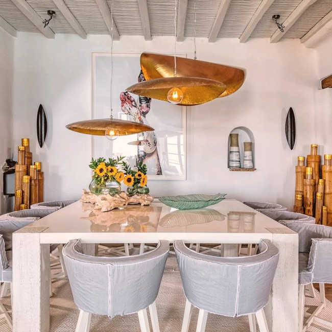 Brass Gervasoni suspension lamp