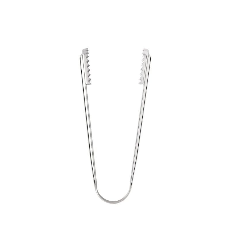 5055 Alessi Ice Tongs in polished stainless steel