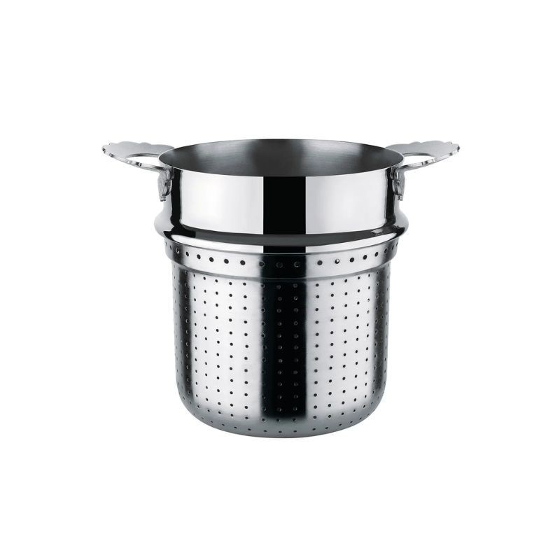 Dressed Alessi Pierced basket for pasta-set